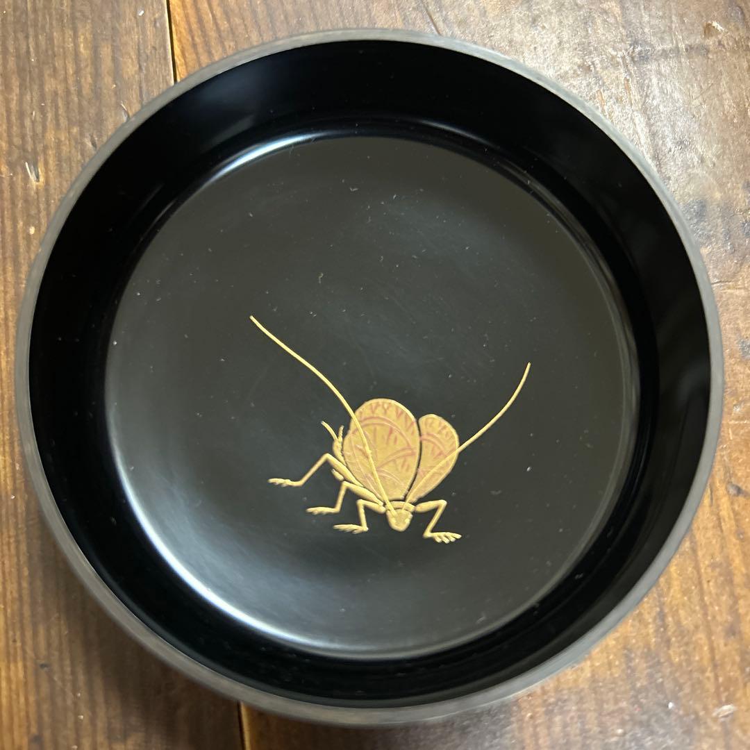 茶道具　新井司峰作　平棗　鈴虫蒔絵　加賀蒔絵師