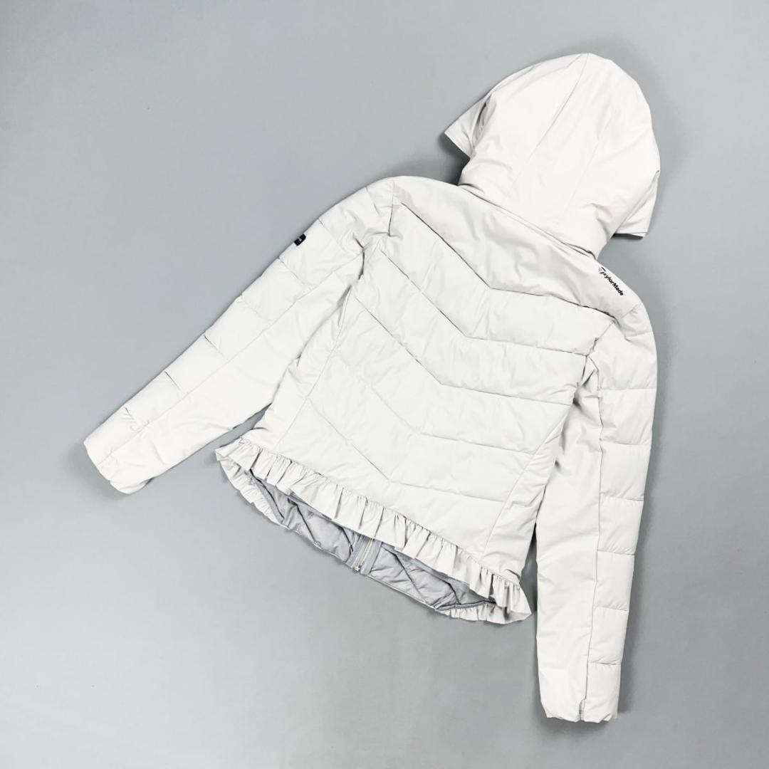 美品 テーラーメイド 中綿ジップパーカー 裾フリル ゴルフ グレーM*JD196