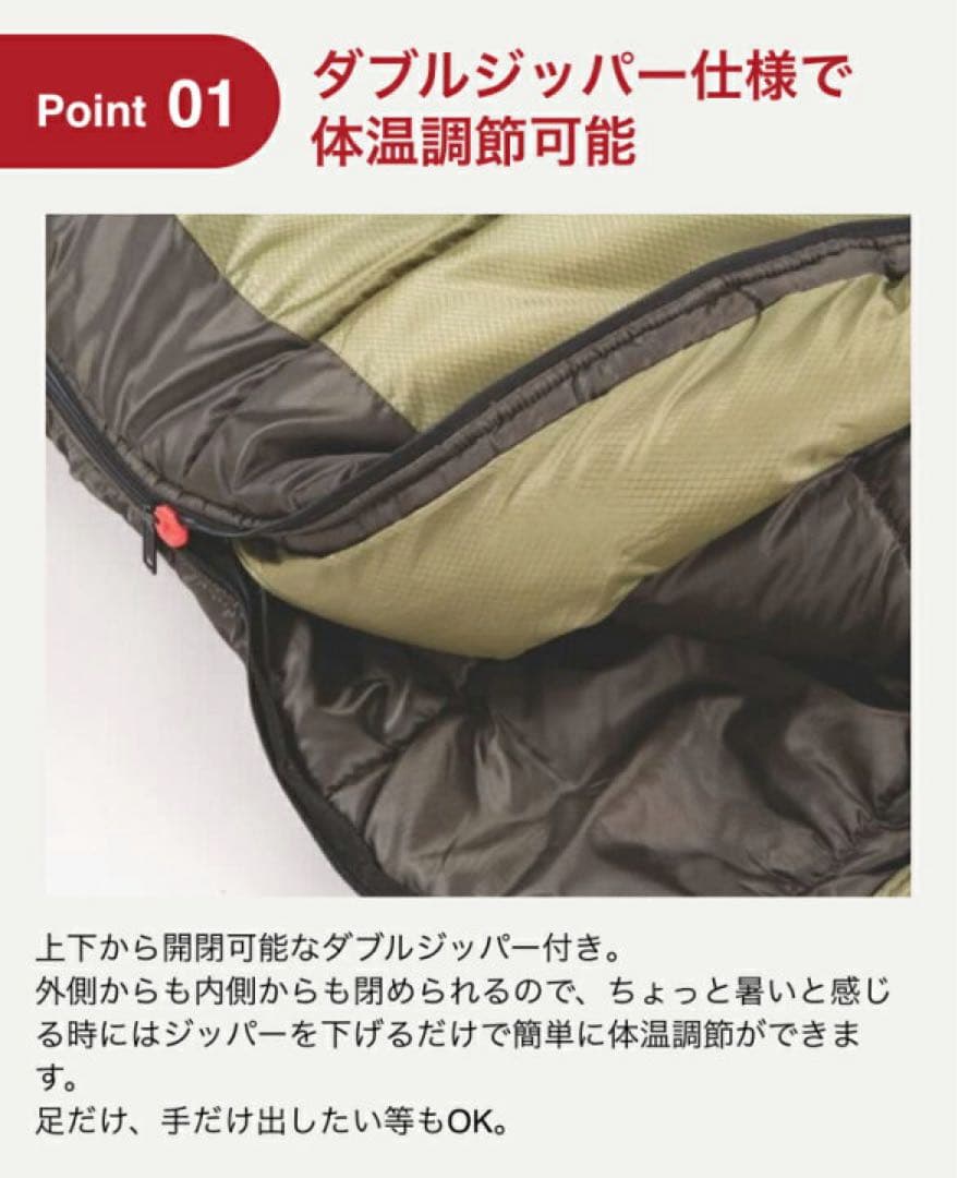 【新品未使用】Coleman ノースリム マミー型寝袋 最低使用温度-18℃