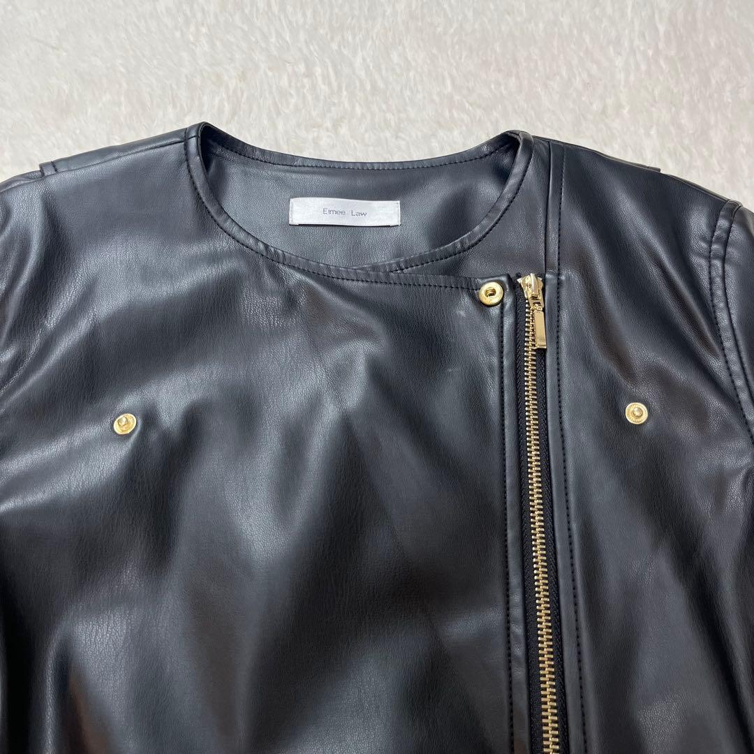 エイミーロウ　Eimee Law ジャケット　ライダース　フリル　ブラック　38