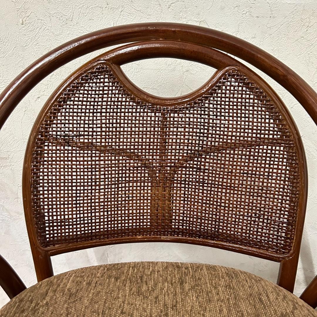 夫婦座椅子　1対　アジアンテイスト　籐　ラタン　イス　チェアー　2脚セット