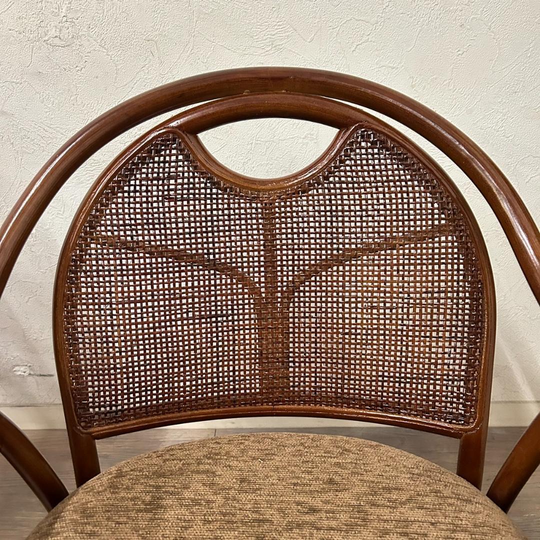 夫婦座椅子　1対　アジアンテイスト　籐　ラタン　イス　チェアー　2脚セット