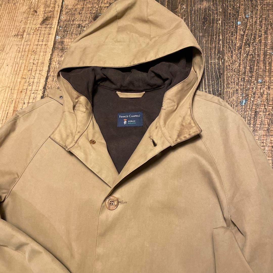 フランシスキャンペリ　フードコート　マッキントッシュ　ゴム引き　フーデッドコート