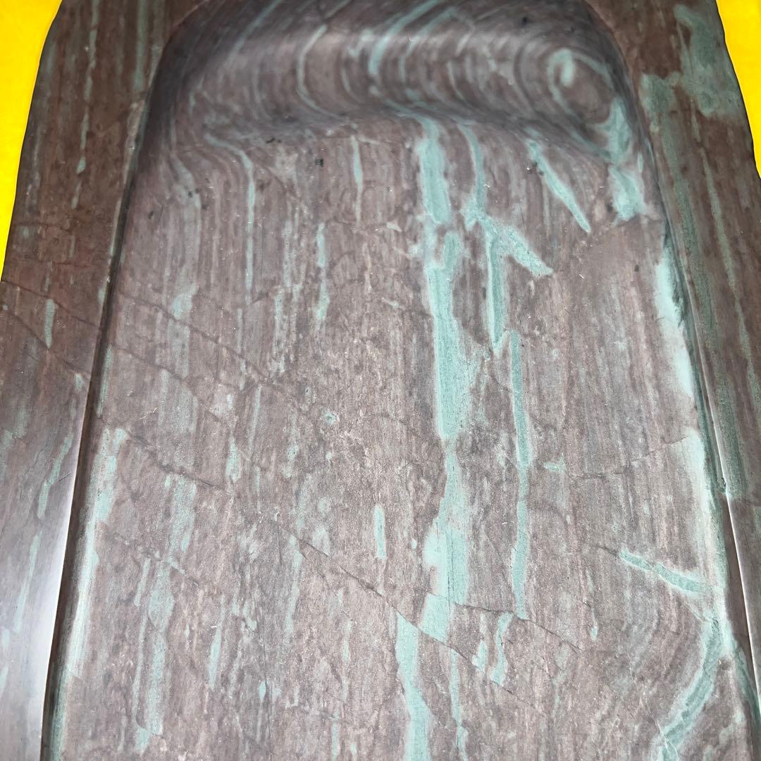 ⭕️osamu 大型　赤間紫金石硯　昭竜山作　希少　野面硯　石紋が綺麗