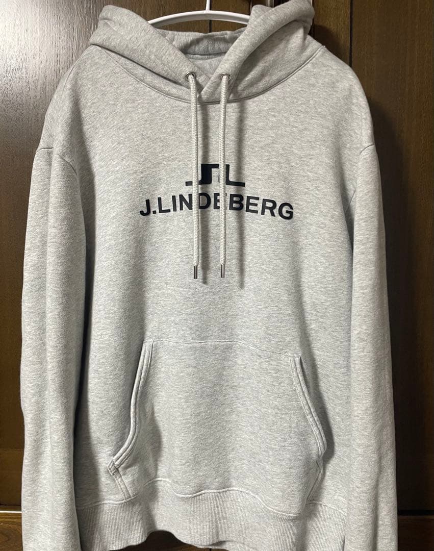 美品！J.LINDEBERG秋冬パーカー/プルオーバー裏起毛・Mサイズ