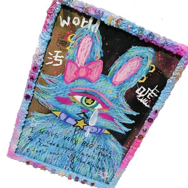 【一点物アート】SADNESS-嘆きのうさぎ-【A3サイズ. 現代アート