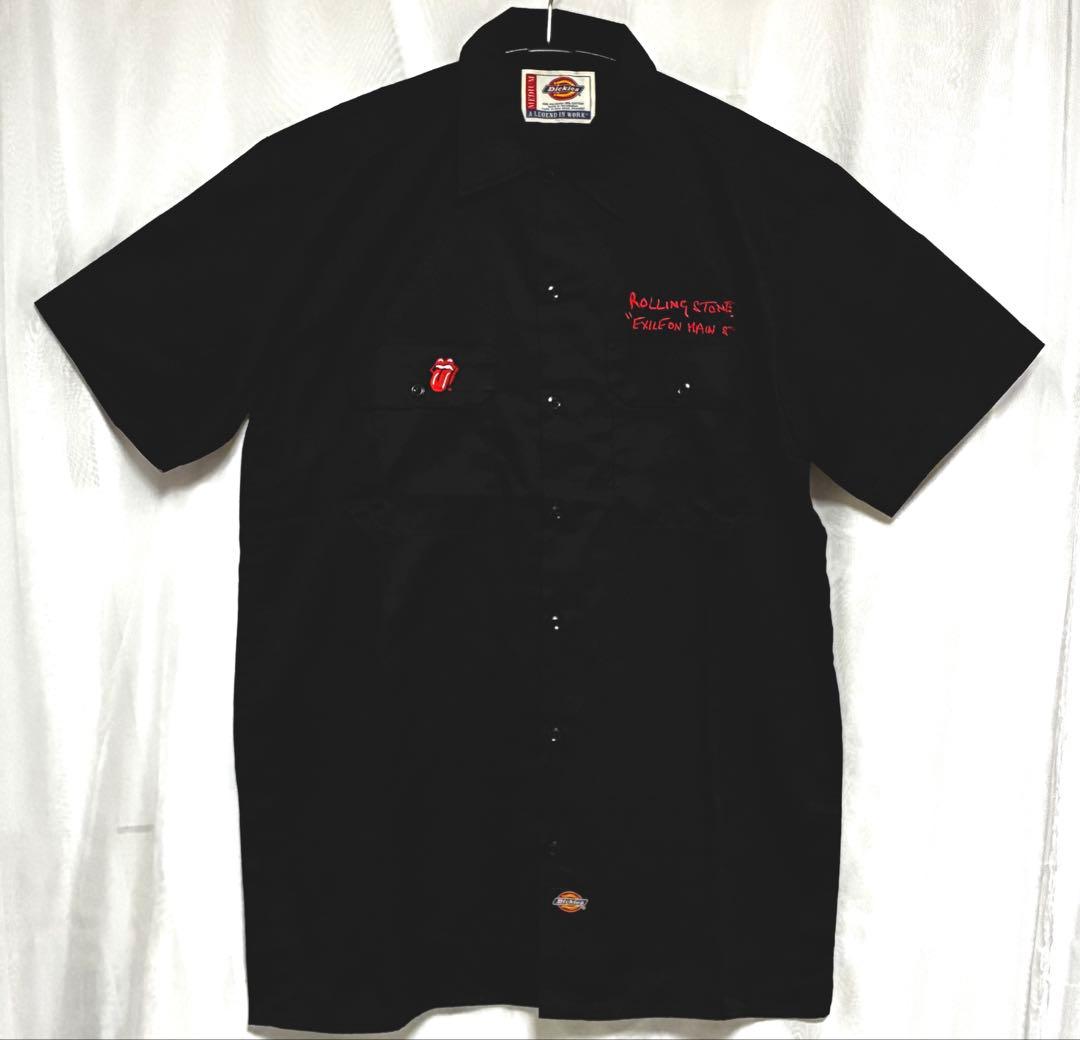 90s ビンテージ Dickies ×ローリングストーンズ 半袖ワークシャツ