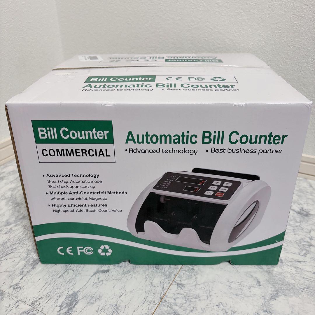紙幣カウンター マネーカウンター 紙幣計数機【2025新紙幣対応・シルバー