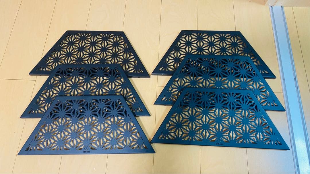 美品　S'MORE【 和柄アウトドアテーブル 6枚セット 】