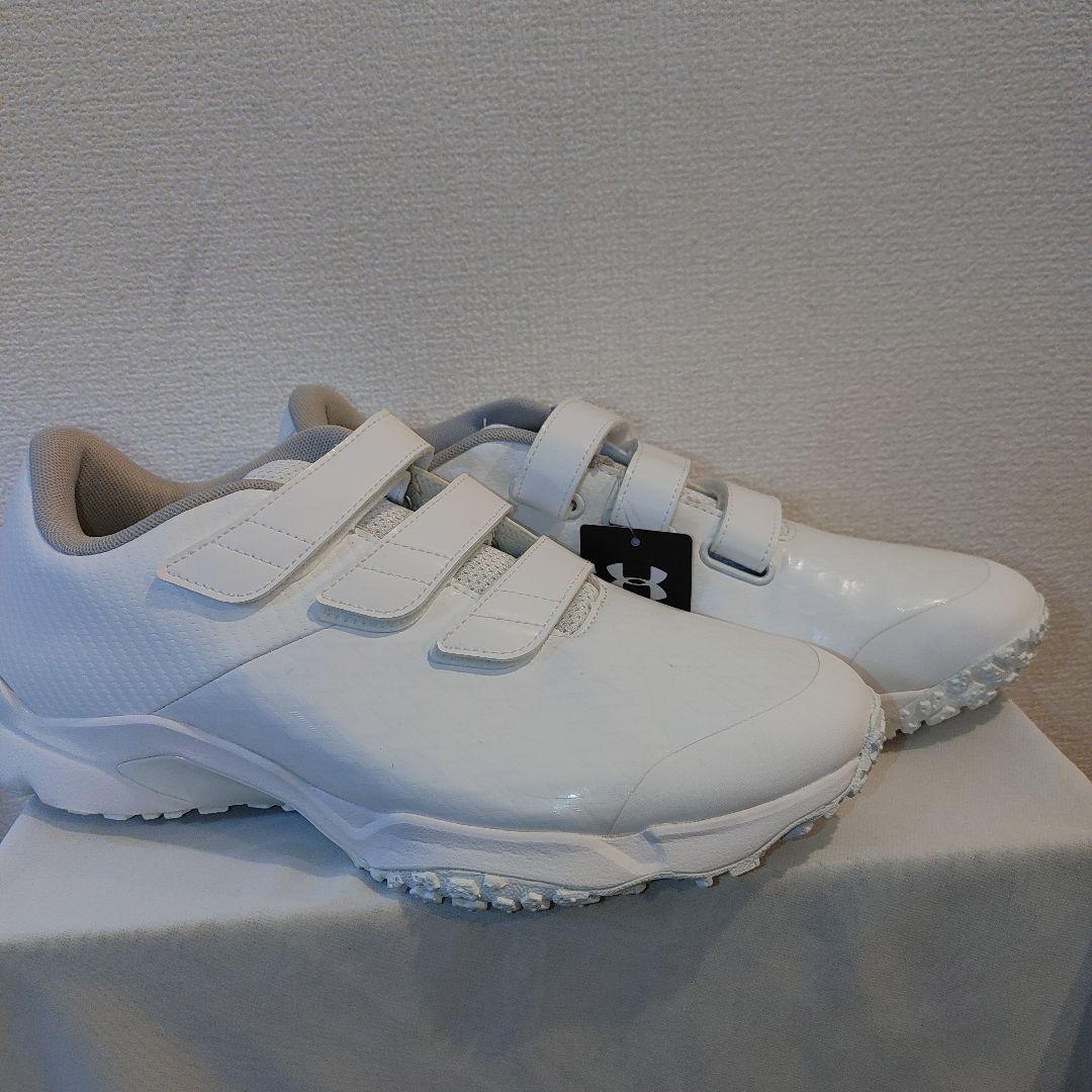 アンダーアーマー　トレーニングシューズ 野球　29.0センチ　ホワイト　高校野球