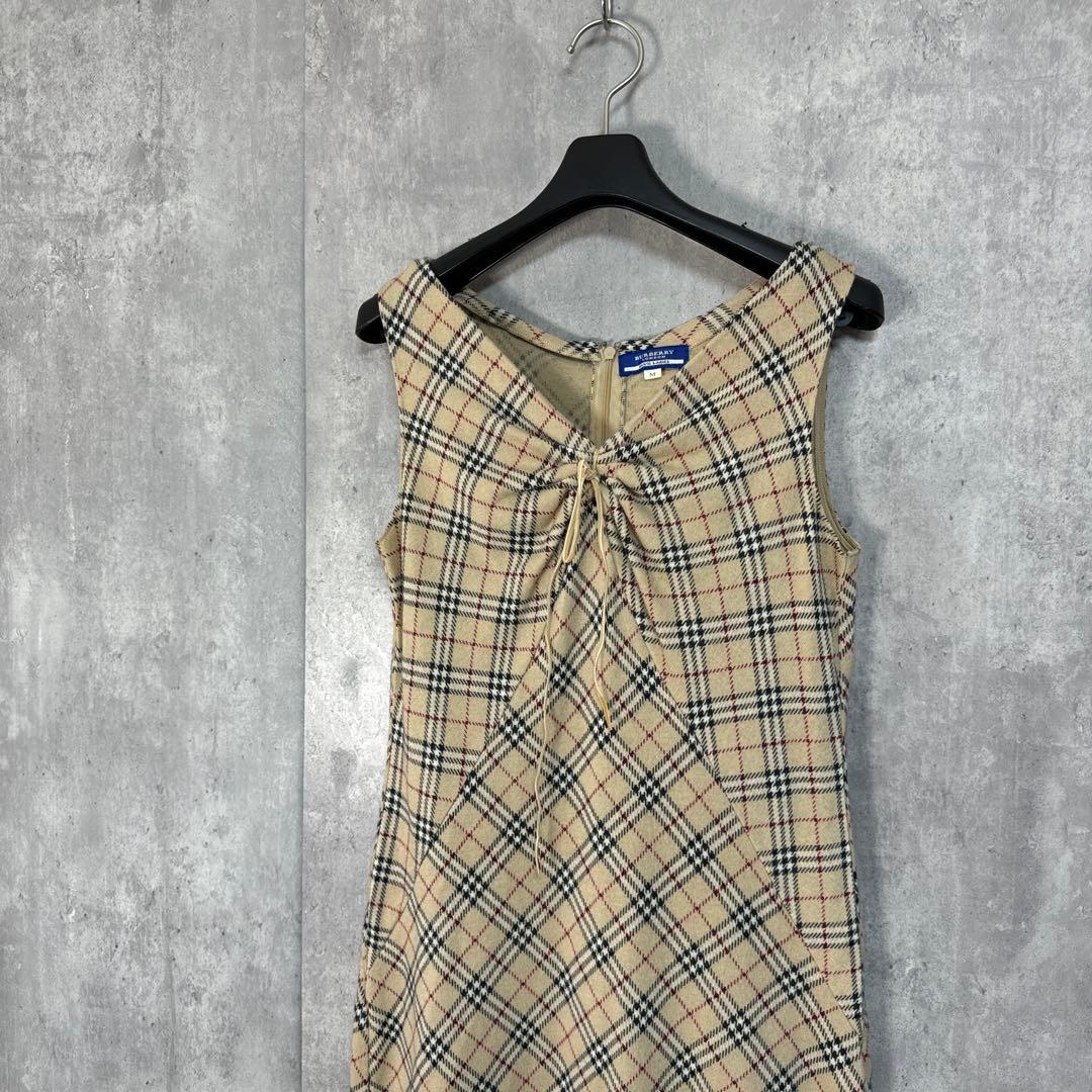 BURBERRY BLUE LABEL ノバチェック ノースリーブワンピース M
