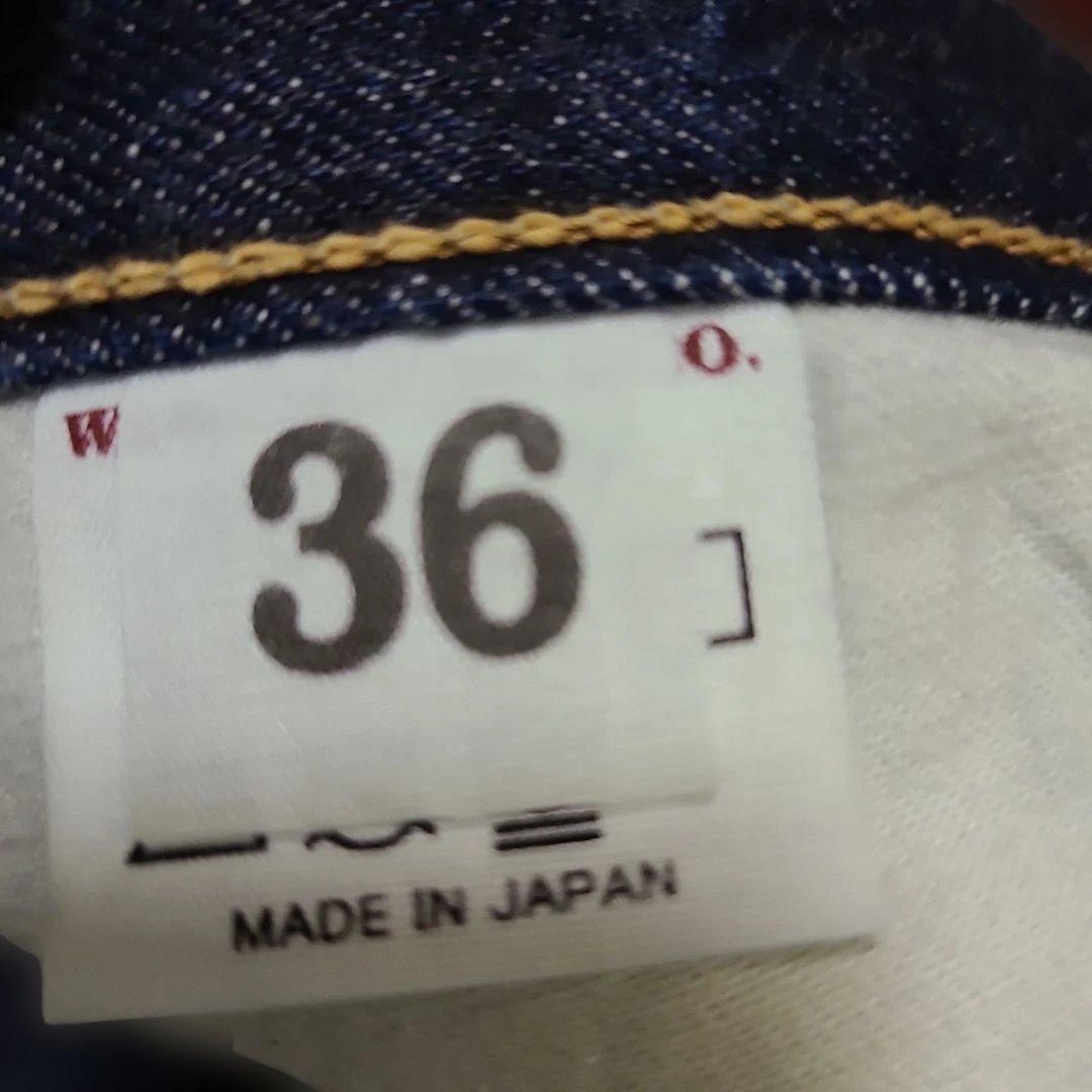 濃紺美品ドゥニームウエアハウスw36紙パッチボタンフライチェーンステッチ