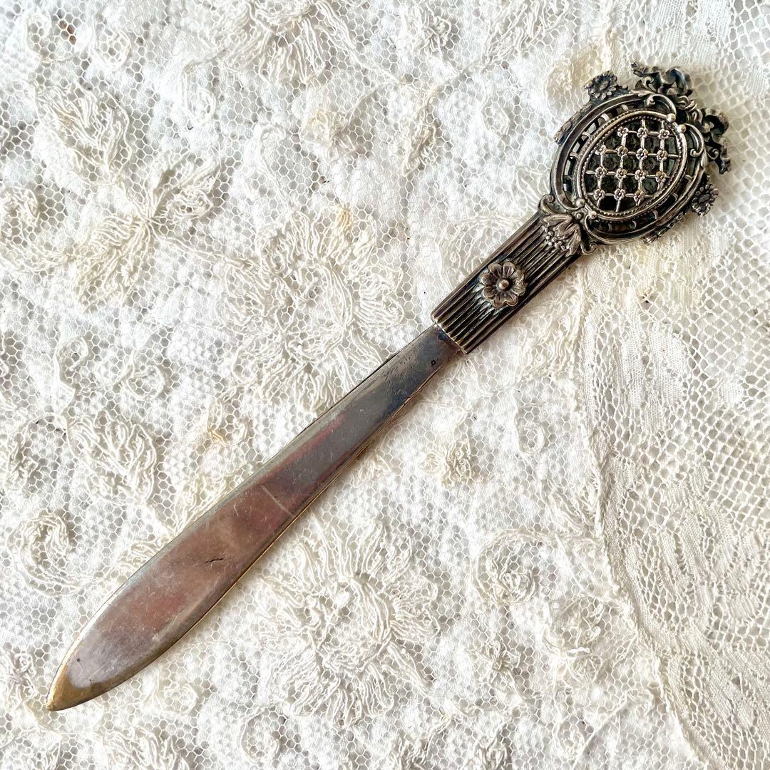 ネココネコ　　レターオープナー&ブックマーク　栞　フランスアンティーク