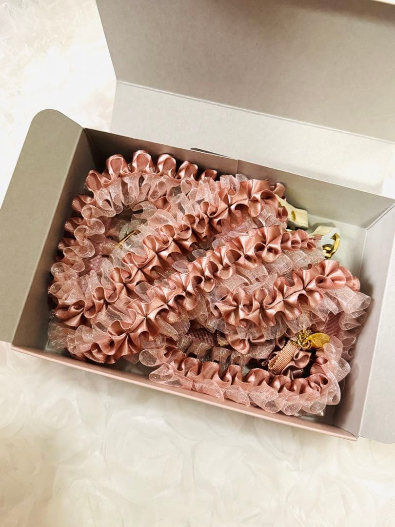 minttan ミントタン タックフリルリボン カラー＆リードセット