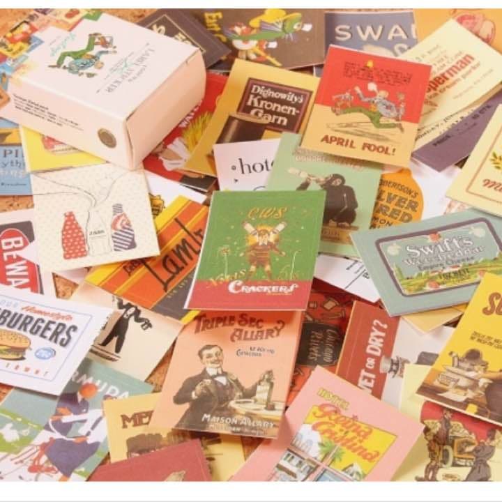 箱入りヴィンテージラベルステッカー レトロ ￥500