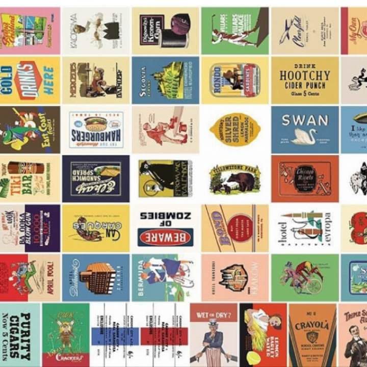 箱入りヴィンテージラベルステッカー レトロ ￥500