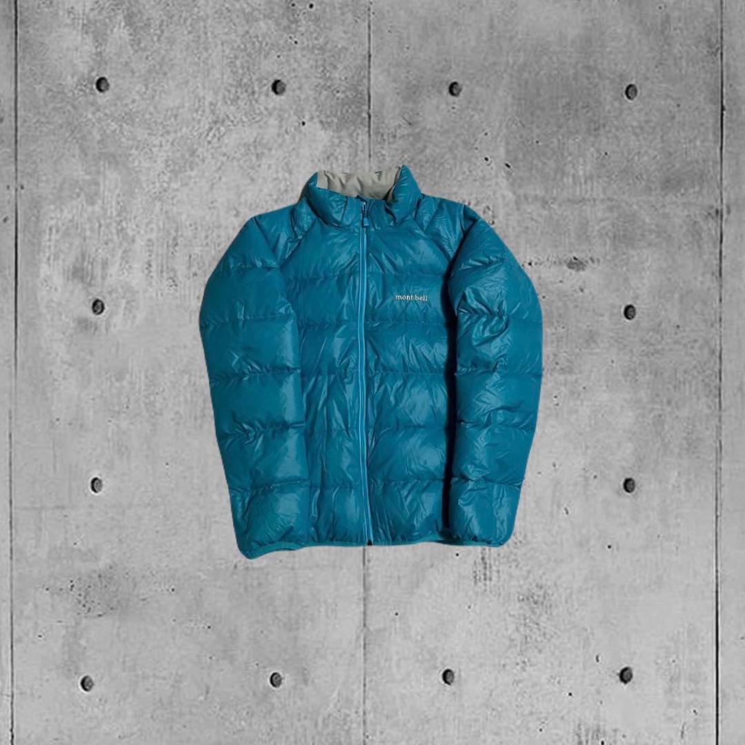 【今季注目カラー】mont-bell ダウンジャケット M ブルー 肉厚