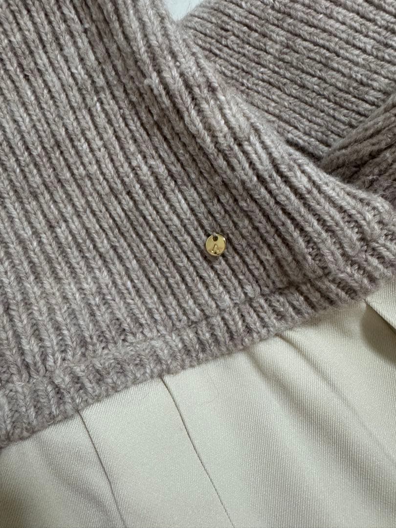 andmary Demi layered mini dress ベージュ