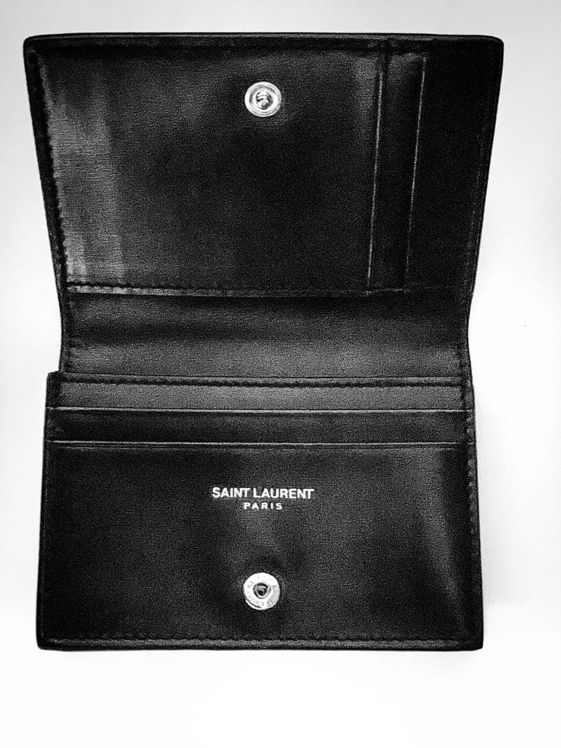 【定価6万円】ユニセックス 本革 サンローラン 高級 カードケース 名刺入れ