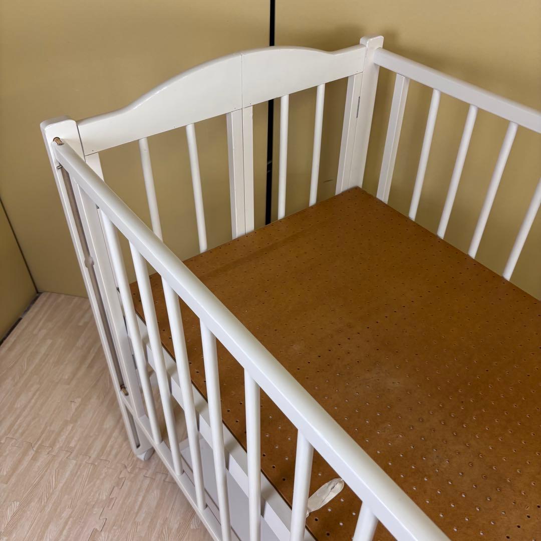 除菌清掃済☆綺麗☆　安心安全の日本製　スリーピー　ワンタッチハイベッド　ホワイト