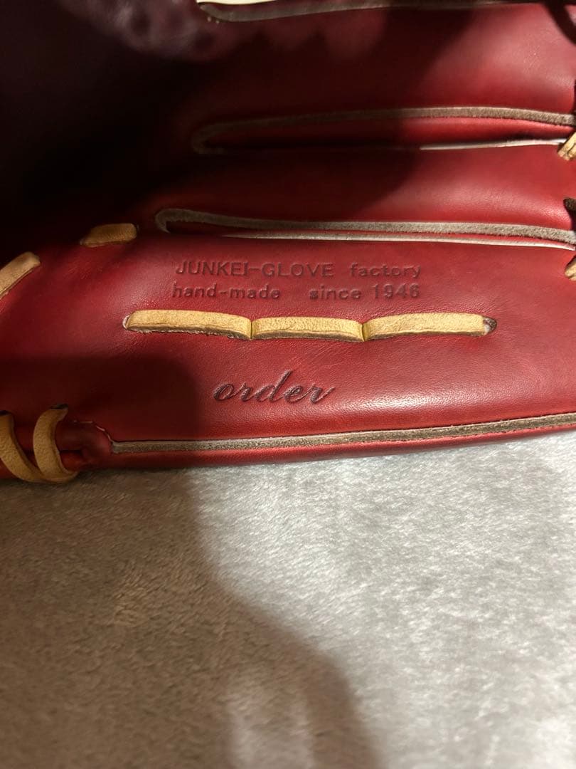 ジュンケイ硬式外野用型付け済み型良好