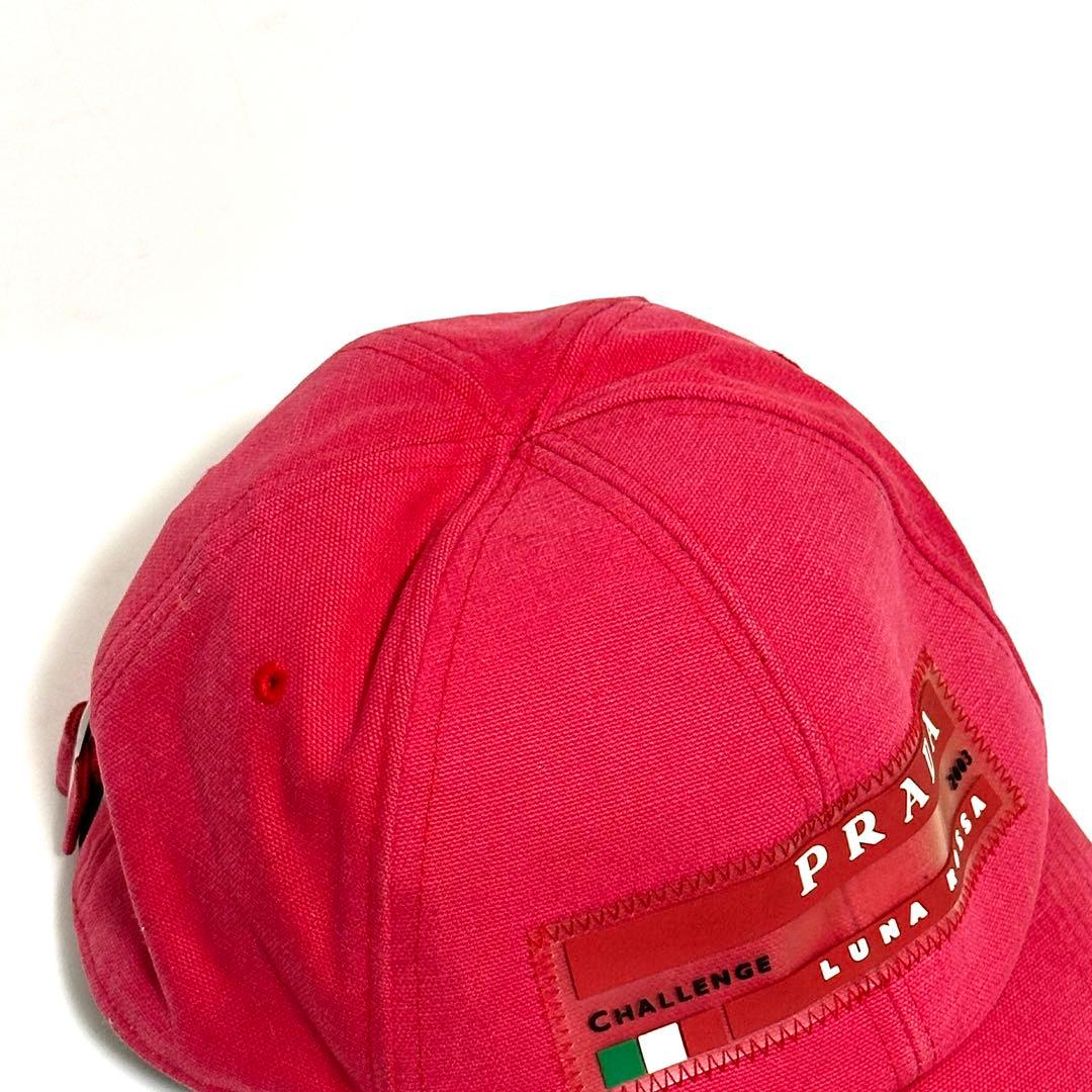 PRADA LUNA ROSSA 2003 キャップ チャレンジ ロゴ レッド
