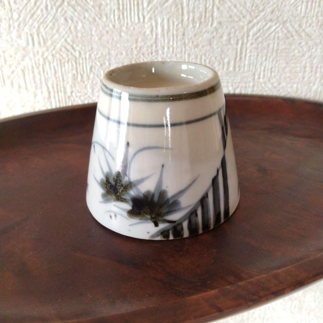 古伊万里染付枠絵に楓蕎麦猪口