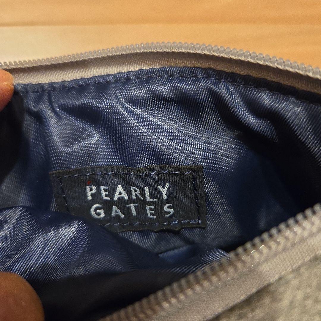 【セール】PEARLY GATES クラッチバッグ グレー/ホワイト