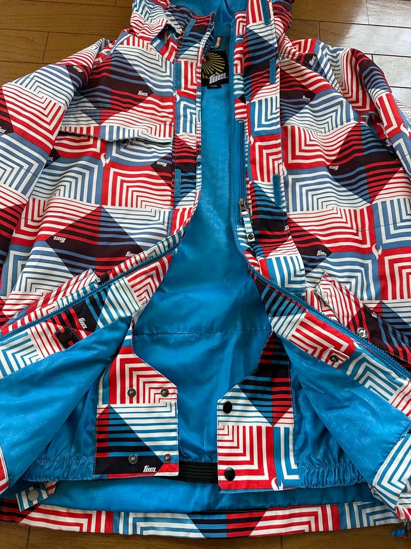 686 FUELメンズ（L）スキーウェア　スノーウェア　上下セット　オレンジ