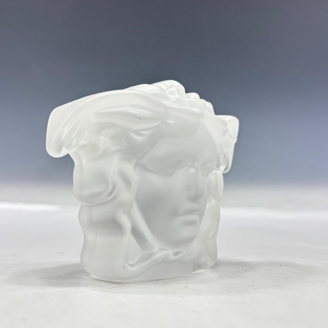 美品【ヴェルサーチ×ローゼンタール本物】オブジェ/クリスタル/3Dメデューサ