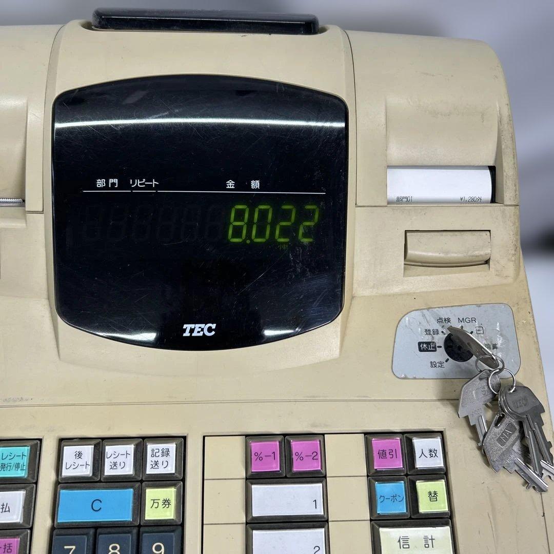 テック 電子レジスター MA-600 説明書付き レジスター TEC ジャンク品