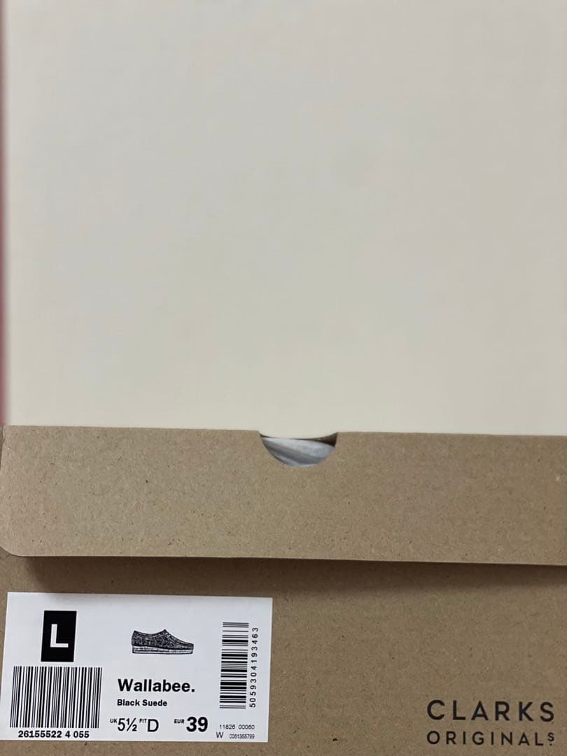 CLARKS ORIGINALS レディース　ワラビー　黒　UK5.5EU39