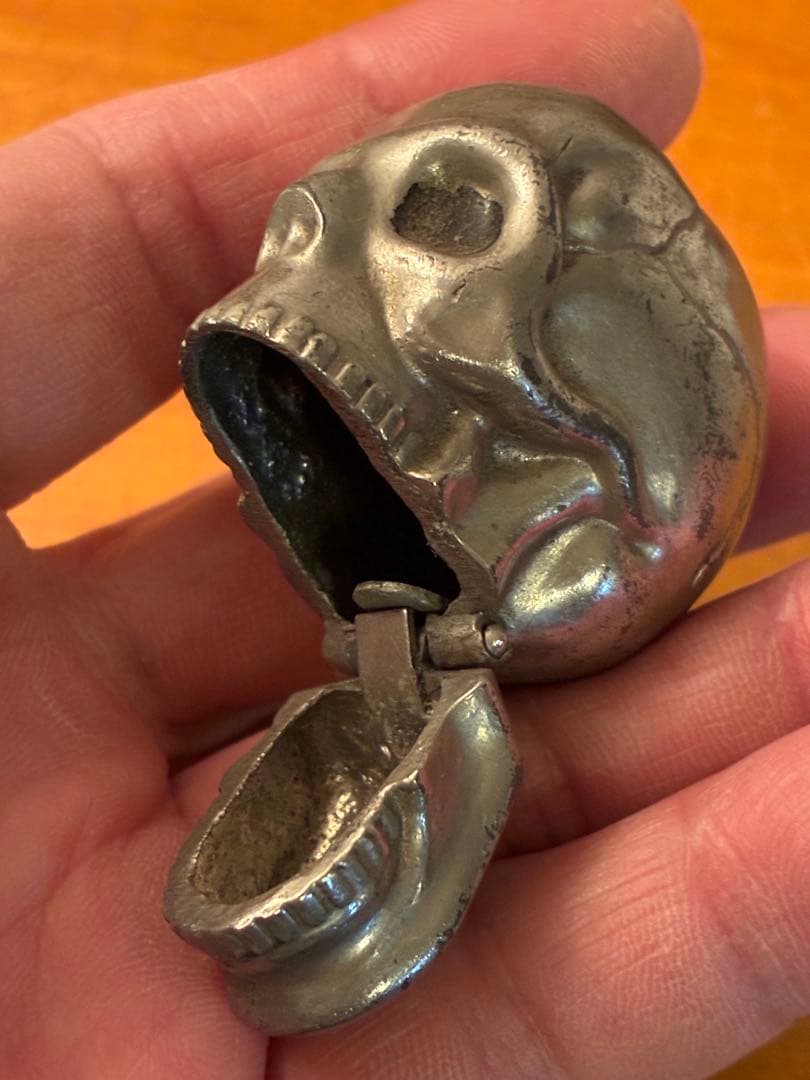 ビンテージ　スカル　髑髏　骸骨　アンティーク　灰皿　マッチ　ミッドセンチュリー