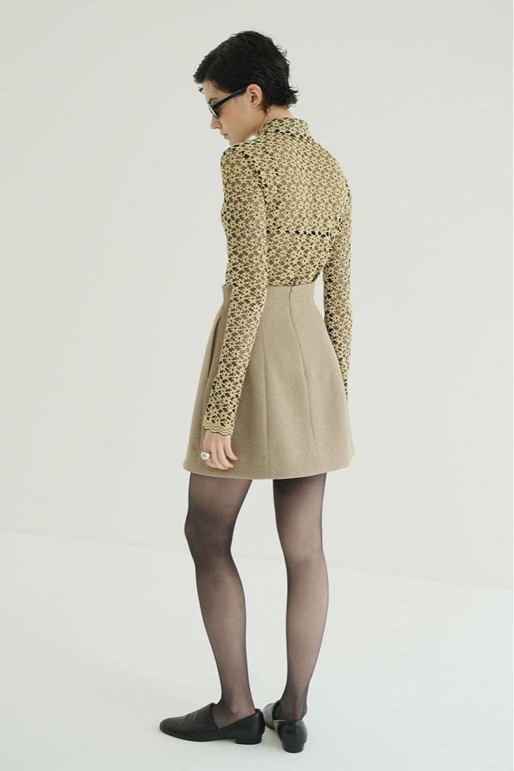 トップス CLANE 3D FLOWER LACE SHIRT