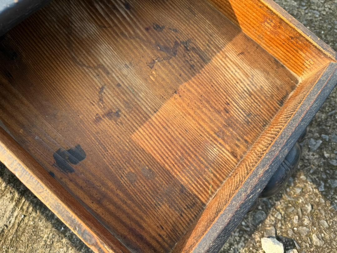 昭和レトロ　昔ながらの木製机 黒