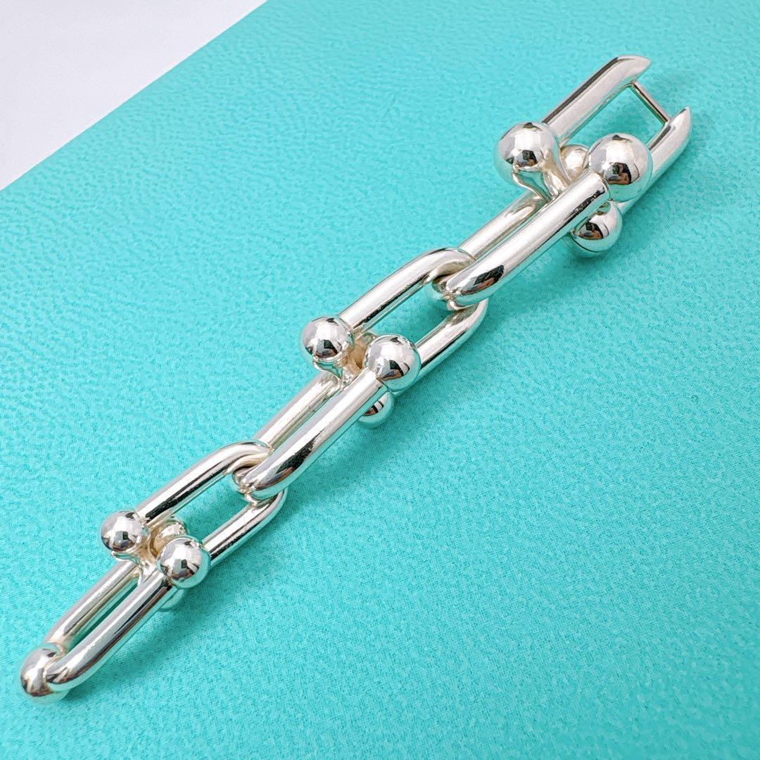 極美品 ティファニー ハードウェア グラジュエイテッド 片耳 ピアス シルバー