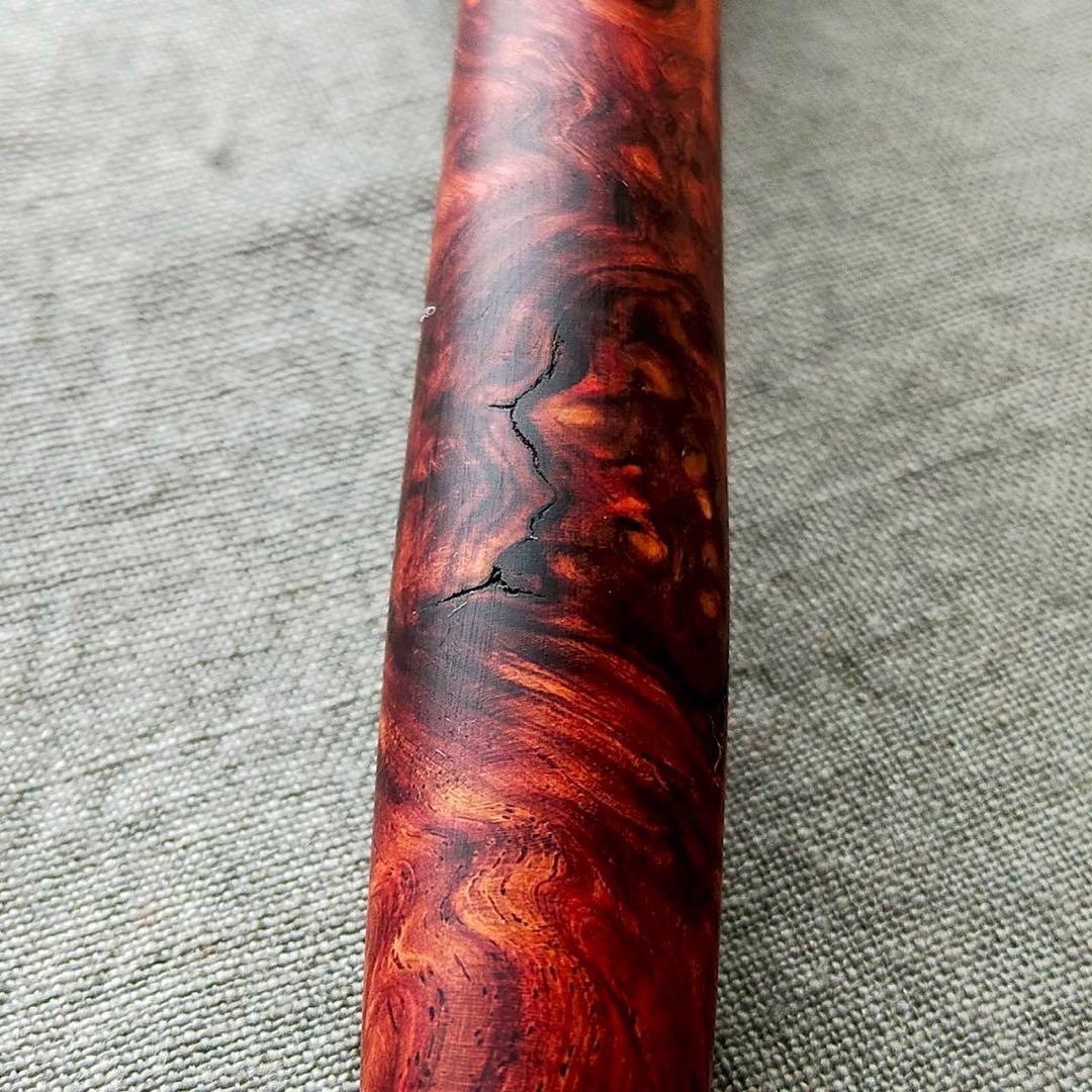 特上ローズウッド瘤　ハンドメイド　木軸シャープペン　0.5mm　天然木　ゴールド