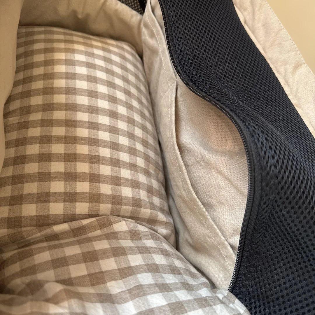 DOUBLE COMMA ベージュキャリーバッグ