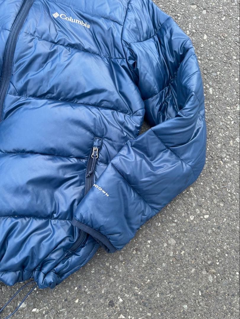 希少 Columbiaクレーターレイク ダウンパーカ y2k ドローコード 刺繍