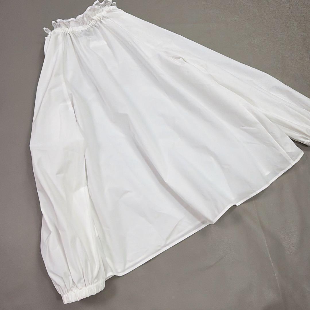 ユナイテッドアローズ オーガンジーフリルリボンブラウス　ギャザー　セレモニー