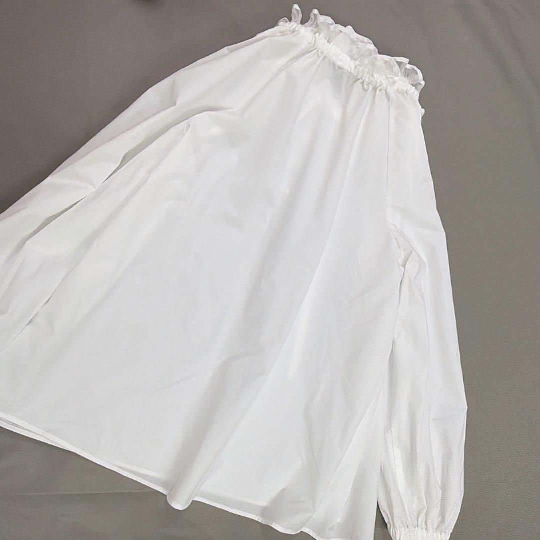 ユナイテッドアローズ オーガンジーフリルリボンブラウス　ギャザー　セレモニー