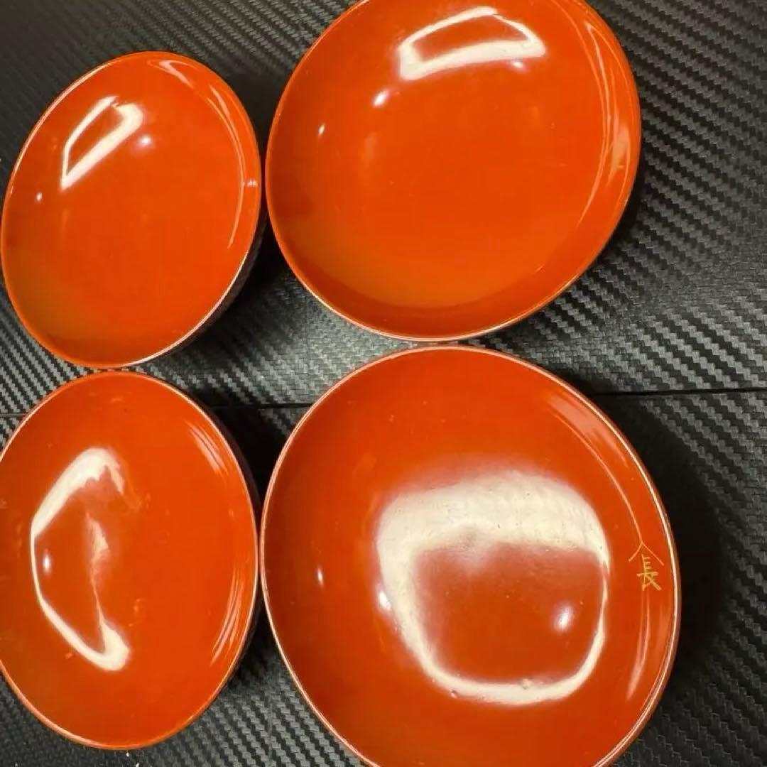 【超希少・極美品‼️】昭和 当時物 伝統工芸品 輪島塗 漆器 高級お椀 4コセット