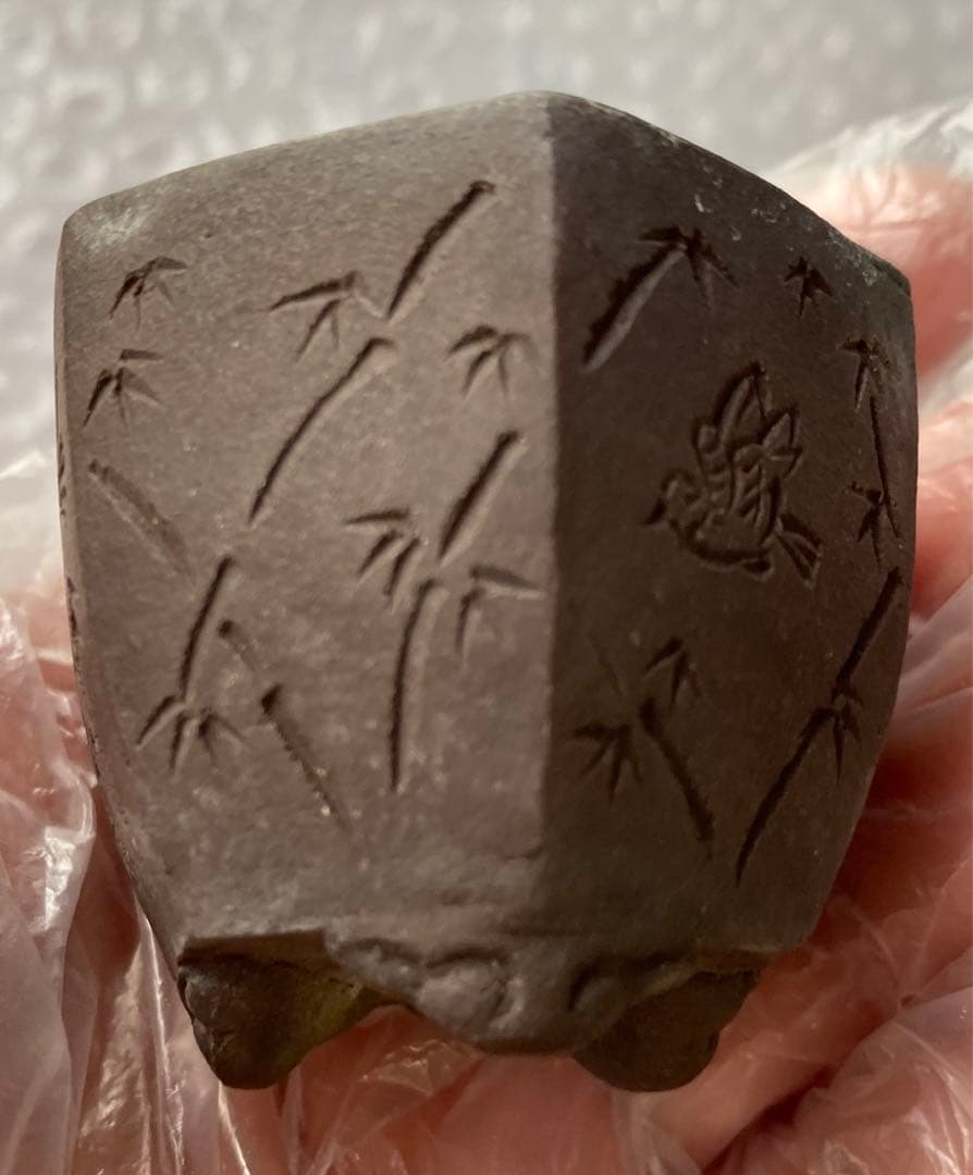 陶雀　雀　３個セット　盆栽鉢　小品　アンティーク　レトロ　(A9・10・11)