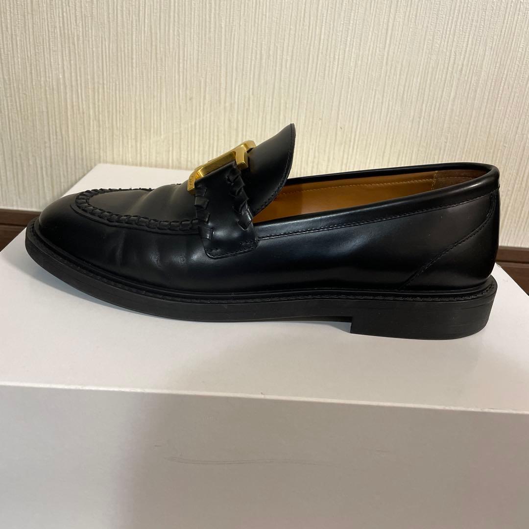 Chloé MARCIE ブラックレザー ローファー 38