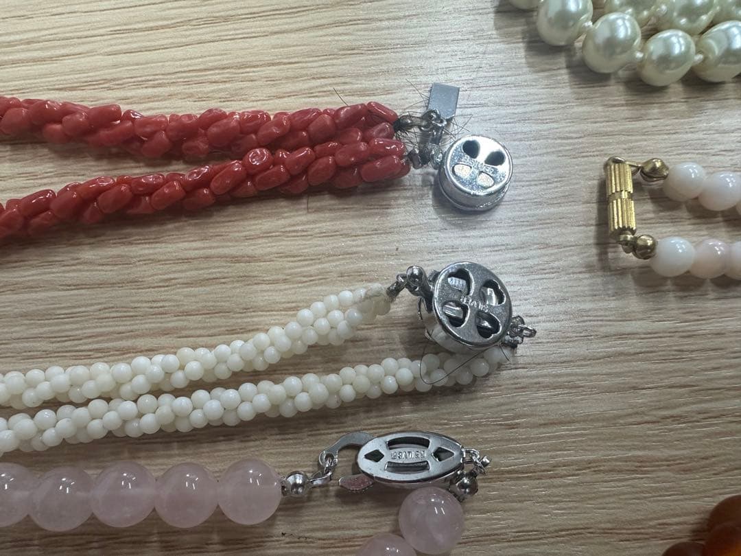 アクセサリー　おまとめ　セット　パール　珊瑚　琥珀　天然石