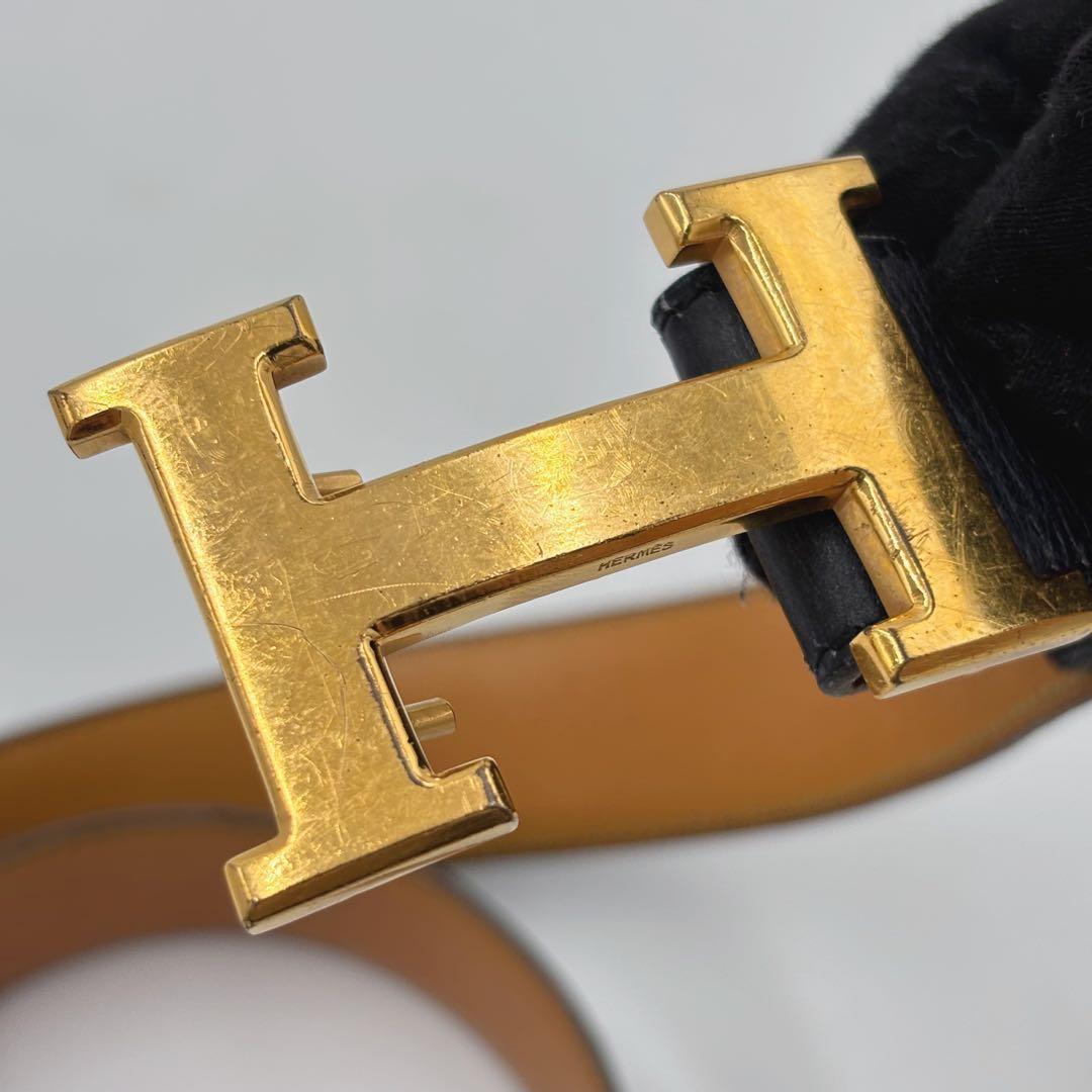 HERMES エルメス コンスタンス Hバックル ボックスカーフ レザーベルト