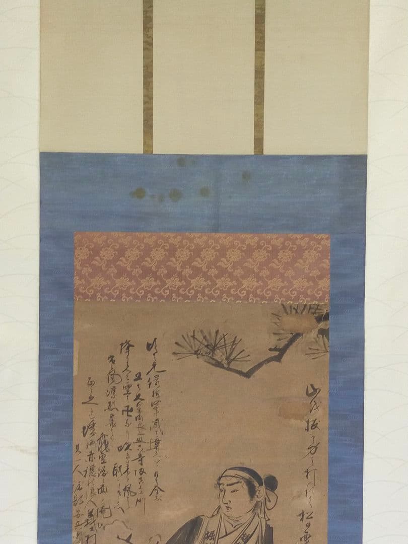 ♥掛軸♥　赤穂浪士　堀部安兵衛　桐箱付き　掛け軸　骨董　古玩　中国　レトロ