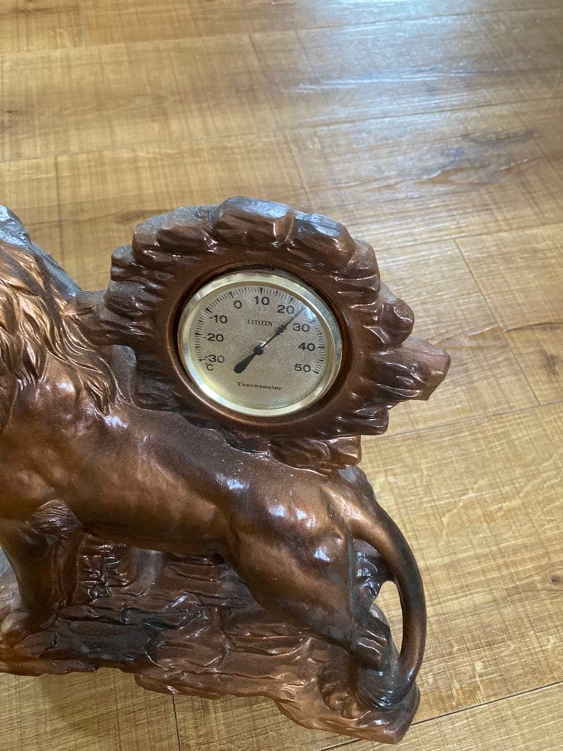 ※非売品置物 希少骨董品オブジェ ライオン インテリア 高級　ブロンズ彫刻