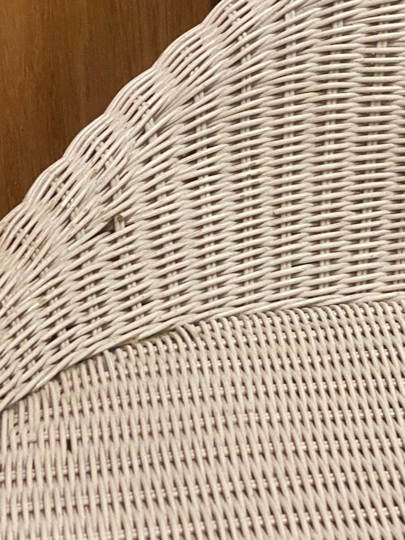 希少♦️高級 エッグチェア♦️ホワイトラタン♦️フレンチ シャビー♦️2脚セット 送料込