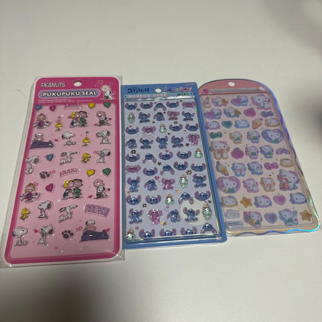 ボンボンドロップシール、シャカシャカシール、ふわふわシールセット